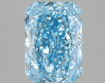 Fantastic Of 4.03 CT Emerald Shape Fancy Vivid Blue Color VS2 Clarity Lab Grown Diamond For Still Nights