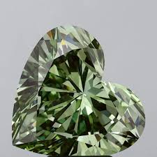 Fantastic Of 3.15 CT Heart Shape Fancy Deep Yellowish Green Color VS2 Clarity Lab Grown Diamond For Long After