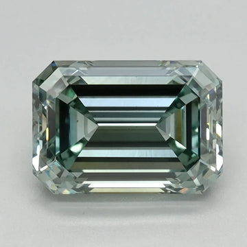 Perfect Of 1.64 CT Emerald Shape Fancy Intense Green Color VS2 Clarity Moissanite Diamond For One Tomorrow