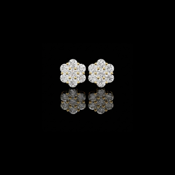 2.94 TCW Classic Floral Moissanite Diamond Cluster Stud Earrings with Brilliant Round Cut Sparkle