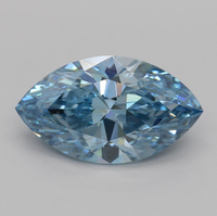 Fantastic Of 3.08 CT Marquise Shape Fancy Vivid Blue Color VS2 Clarity Lab Grown Diamond For Just Us
