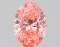 Shiny Of 0.81 CT Oval Shape Fancy Vivid Pink Color VS1 Clarity Moissanite Diamond For wedding Ring