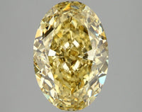 Classic Of 4.08 CT Oval Shape Fancy Vivid Yellow Color VS2 Clarity Lab Grown Diamond For Pure Sound