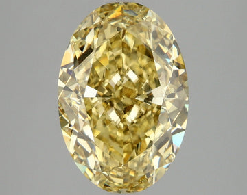 Classic Of 4.08 CT Oval Shape Fancy Vivid Yellow Color VS2 Clarity Lab Grown Diamond For Pure Sound