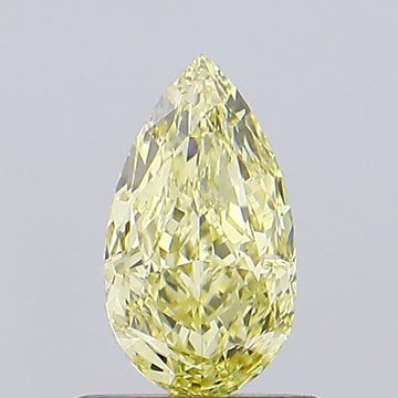 Dazzling 0.75 CT Pear Shape Fancy Intense Yellow  Color VVS1 Clarity Lab Grown Diamond For Her Trace