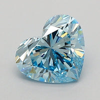 Fantastic Of 1.02 CT Heart Shape Fancy Vivid Blue Color VS2 Clarity Lab Grown Diamond For Plain Gold