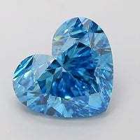 Fantastic Of 3.10 CT Heart Shape Fancy Vivid Blue Color VS2 Clarity Lab Grown Diamond For Shared Quiet