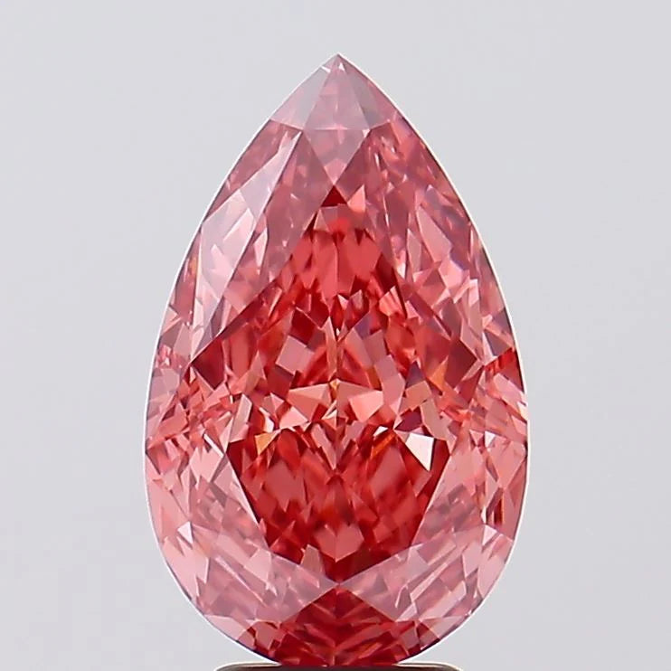 Beauty Of 5.18 CT Pear Shape Fancy Vivid Pink Color VVS2 Clarity Moissanite Diamond For Engagement Ring