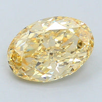 Fantastic Of 0.95 CT Oval Shape Fancy Yellow Color VS2 Clarity Lab Grown Diamond For Quiet Days
