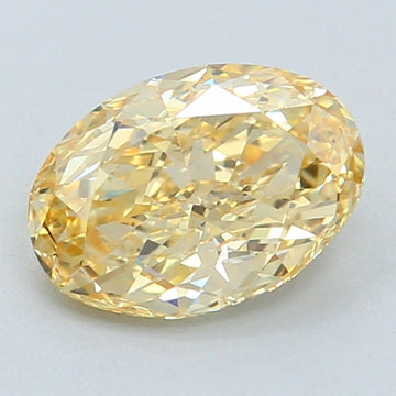 Fantastic Of 0.95 CT Oval Shape Fancy Yellow Color VS2 Clarity Lab Grown Diamond For Quiet Days