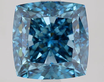 Sustainable 3.58 CT Cushion Shape Fancy Vivid Blue Color VVS2 Clarity Moissanite Diamond For Surprise Ring