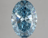 Classic 4.06 CT Oval Shape Fancy Vivid Blue Color VVS2 Clarity Lab grown Diamond For Special one Ring