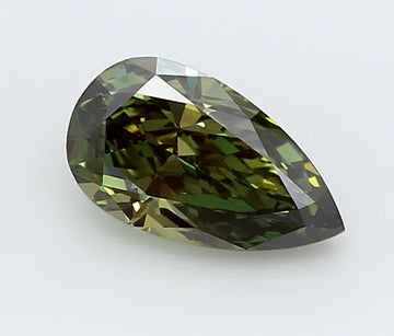 Shinny 0.90 CT Pear Shape Fancy Vivid Green Color VS2 Clarity Moissanite Diamond For One Sky
