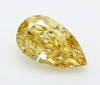 Shiny 1.50 CT Pear Shape Fancy Vivid Yellow Color VS1 Clarity Moissanite Diamond For Pure Sound