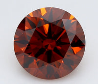 Perfect 1.25 CT Round Shape Fancy Vivid Orange Color VVS2 Clarity Moissanite Diamond For Special One Ring