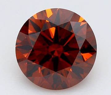 Perfect 1.25 CT Round Shape Fancy Vivid Orange Color VVS2 Clarity Moissanite Diamond For Special One Ring