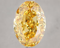 Luxury Of 4.61 CT Oval Shape Fancy Vivid Yellow Color VS2 Clarity Lab Grown Diamond For Pure Sound