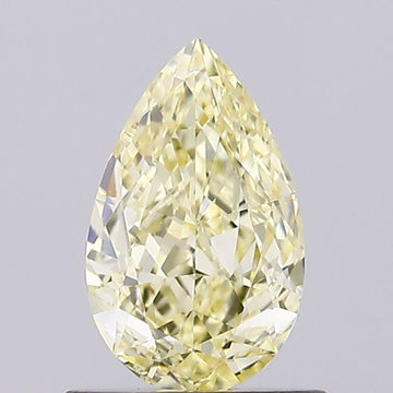 Fine 0.81 CT Pear Shape Fancy Yellow  Color VVS1 Clarity Lab Grown Diamond For Clear Path