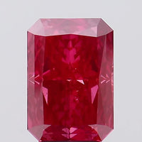 Shiny Of 4.01 CT Emerald Shape Fancy Vivid Pink Color VS2 Clarity Moissanite Diamond For Gold Silence