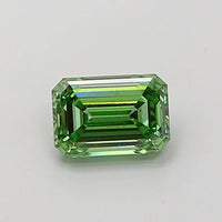Stylish Of 0.90 CT Emerald Shape Fancy Vivid Green Color VS2 Clarity Moissanite Diamond For Calm Steps