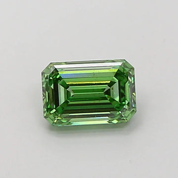Stylish Of 0.90 CT Emerald Shape Fancy Vivid Green Color VS2 Clarity Moissanite Diamond For Calm Steps