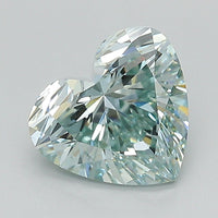 Luxury Of 1.53 CT Heart Shape Fancy Intense Green Color VS2 Clarity Lab Grown Diamond For New Song