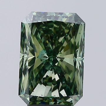 perfect Of 4.29 CT Emerald Shape Fancy Vivid Green Color VS2 Clarity Lab Grown Diamond For Far Echo