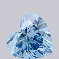 Excellent 2.34 CT Heart Shape Fancy Vivid Blue Color VVS2 Clarity Moissanite Diamond For Engagement Ring
