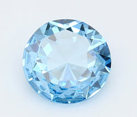 Excellent 1.91 CT Rose Cut Shape Fancy Vivid Blue Color VS1 Clarity Moissanite Diamond For Custom Ring