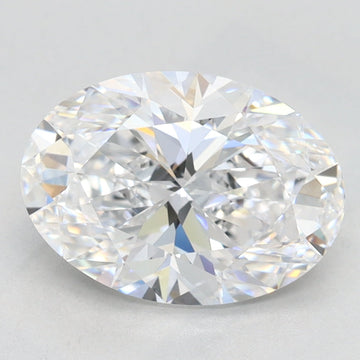 Perfect 2.08 CT Oval Shape D Color VVS1 Clarity Lab grown Diamond For Soft Glow