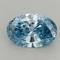 Shiny Of 0.90 CT Oval Shape Fancy Vivid Blue Color VS2 Clarity Moissanite Diamond For That Touch