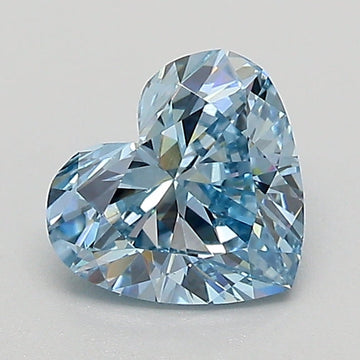 Perfect Of 1.00 CT Heart Shape Fancy Vivid Blue Color VS2 Clarity Lab Grown Diamond For Her Stillness
