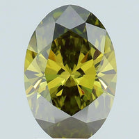 Perfect Of 1.54 CT Oval Shape Fancy Deep Green Color VS2 Clarity Lab Grown Diamond For Only Us