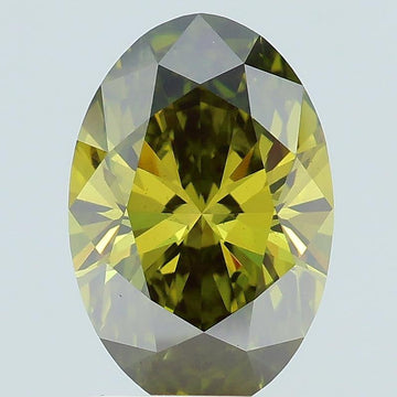 Perfect Of 1.54 CT Oval Shape Fancy Deep Green Color VS2 Clarity Lab Grown Diamond For Only Us