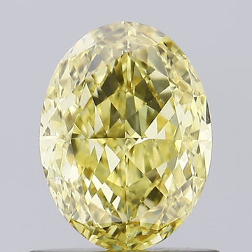Timeless Of 0.84 CT Oval Shape Fancy Vivid Yellow Color VS1 Clarity Lab Grown Diamond For Mine