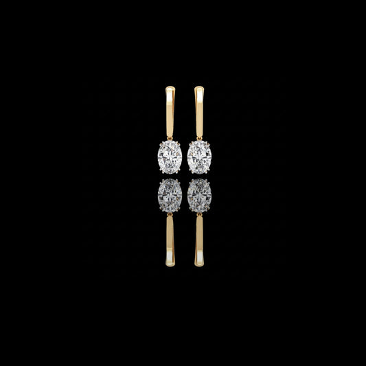 1.62 TCW Best Oval Moissanite Diamond Earrings Perfect Anniversary, Birthday & Bridal Gift