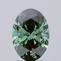 Luxury Of 2.07 CT Oval Shape Fancy Vivid Green Color VS2 Clarity Lab Grown Diamond For True Lines