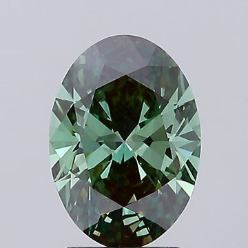 Luxury Of 2.07 CT Oval Shape Fancy Vivid Green Color VS2 Clarity Lab Grown Diamond For True Lines
