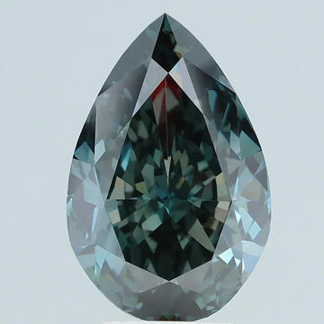 Shiny 5.16 CT Pear Shape Fancy Deep Green Color VS1 Clarity Moissanite Diamond For Wedding Ring