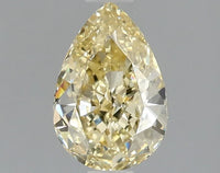 Sparkling 1.02 CT Pear Shape Fancy Intense Yellow Color VVS1 Clarity Moissanite Diamond For Silver Days
