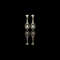0.36 CT Starbound Teardrop Moissanite  Diamond Chandelier Drop Earrings For Quiet Days