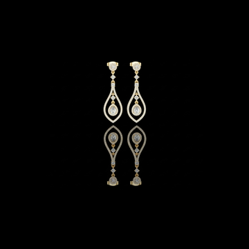 0.36 CT Starbound Teardrop Moissanite  Diamond Chandelier Drop Earrings For Quiet Days