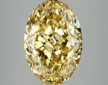 Elegant Of 4.95 CT Oval Shape Fancy Vivid Yellow Color VS2 Clarity Lab Grown Diamond For This Calm