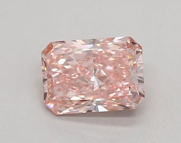 Elegant 0.69 CT Radiant Shape Fancy Vivid Pink Color VVS1 Clarity Lab Grown Diamond For Her Gaze