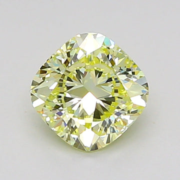 Elegant 1.01 CT Cushion Shape Fancy Light Yellow Color VVS1 Clarity Lab Grown Diamond For Late July