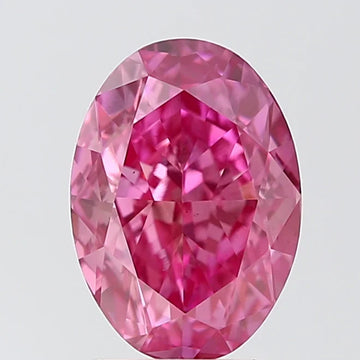 Bold Beauty Of 2.01 CT Oval Shape Fancy Vivid Pink Color VS2 Clarity Moissanite Diamond For Clear Eyes