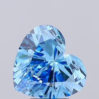 Excellent Of 3.51 CT Heart Shape Fancy Vivid Blue Color VS2 Clarity Lab Grown Diamond For New Song