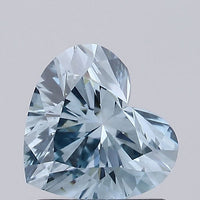 Excellent Of 1.23 CT Heart Shape Fancy Vivid Blue Color VS2 Clarity Lab Grown Diamond For Same Sky