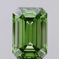 Perfect Of 3.09 CT Emerald Shape Fancy Vivid Green Color VS2 Clarity Moissanite Diamond For Just Us