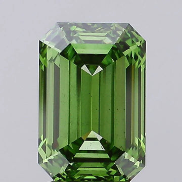 Perfect Of 3.09 CT Emerald Shape Fancy Vivid Green Color VS2 Clarity Moissanite Diamond For Just Us